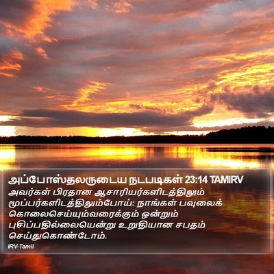 அப்போஸ்தலருடைய நடபடிகள் 23:14 TAMIRV Bible Verse Image
