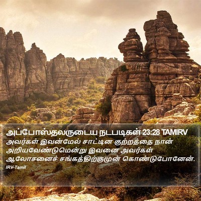 அப்போஸ்தலருடைய நடபடிகள் 23:28 TAMIRV Bible Verse Image