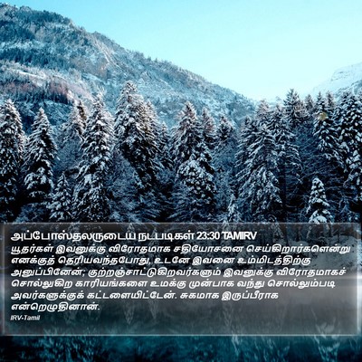 அப்போஸ்தலருடைய நடபடிகள் 23:30 TAMIRV Bible Verse Image