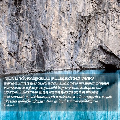 அப்போஸ்தலருடைய நடபடிகள் 24:3 TAMIRV Bible Verse Image