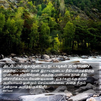 அப்போஸ்தலருடைய நடபடிகள் 25:10 TAMIRV Bible Verse Image