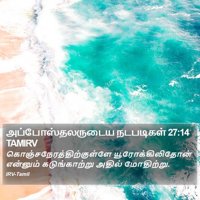 அப்போஸ்தலருடைய நடபடிகள் 27:14 TAMIRV Bible Verse Image