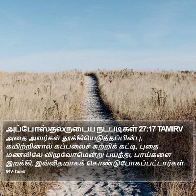 அப்போஸ்தலருடைய நடபடிகள் 27:17 TAMIRV Bible Verse Image