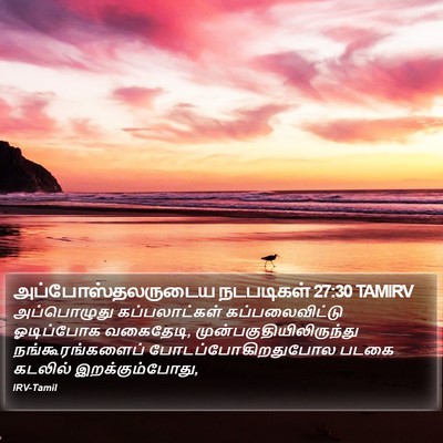 அப்போஸ்தலருடைய நடபடிகள் 27:30 TAMIRV Bible Verse Image