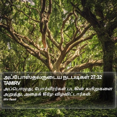 அப்போஸ்தலருடைய நடபடிகள் 27:32 TAMIRV Bible Verse Image