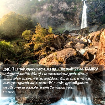 அப்போஸ்தலருடைய நடபடிகள் 27:44 TAMIRV Bible Verse Image