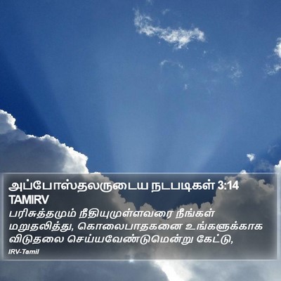 அப்போஸ்தலருடைய நடபடிகள் 3:14 TAMIRV Bible Verse Image