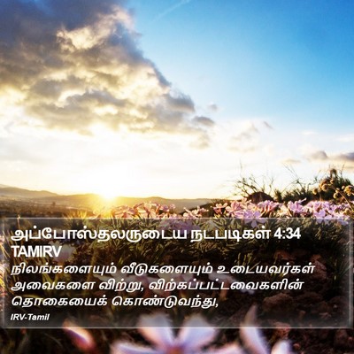 அப்போஸ்தலருடைய நடபடிகள் 4:34 TAMIRV Bible Verse Image