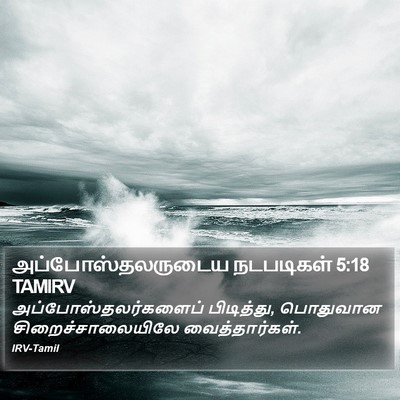 அப்போஸ்தலருடைய நடபடிகள் 5:18 TAMIRV Bible Verse Image