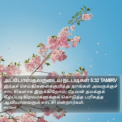 அப்போஸ்தலருடைய நடபடிகள் 5:32 TAMIRV Bible Verse Image