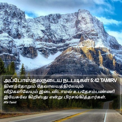 அப்போஸ்தலருடைய நடபடிகள் 5:42 TAMIRV Bible Verse Image