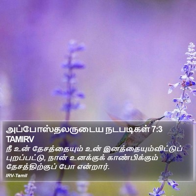 அப்போஸ்தலருடைய நடபடிகள் 7:3 TAMIRV Bible Verse Image