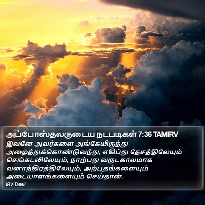 அப்போஸ்தலருடைய நடபடிகள் 7:36 TAMIRV Bible Verse Image