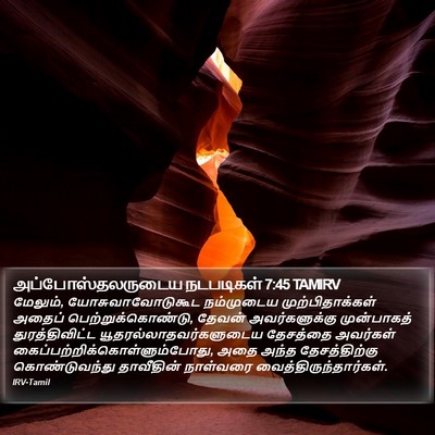 அப்போஸ்தலருடைய நடபடிகள் 7:45 TAMIRV Bible Verse Image