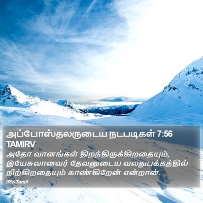 அப்போஸ்தலருடைய நடபடிகள் 7:56 TAMIRV Bible Verse Image