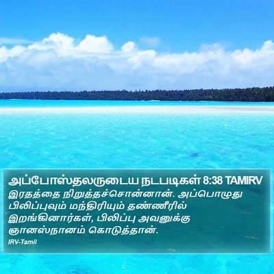 அப்போஸ்தலருடைய நடபடிகள் 8:38 TAMIRV Bible Verse Image