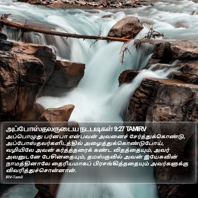 அப்போஸ்தலருடைய நடபடிகள் 9:27 TAMIRV Bible Verse Image