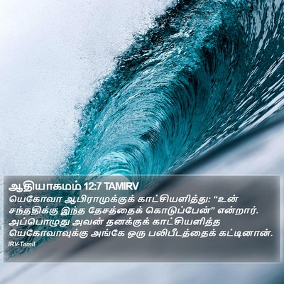 ஆதியாகமம் 12:7 TAMIRV Bible Verse Image
