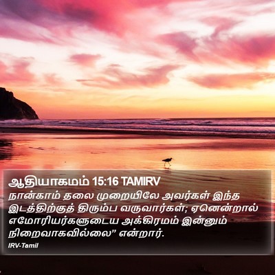 ஆதியாகமம் 15:16 TAMIRV Bible Verse Image