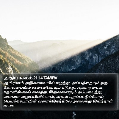 ஆதியாகமம் 21:14 TAMIRV Bible Verse Image