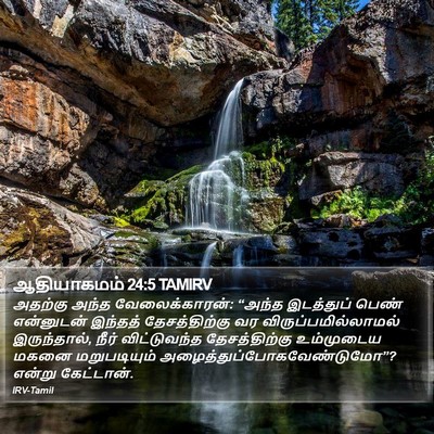 ஆதியாகமம் 24:5 TAMIRV Bible Verse Image