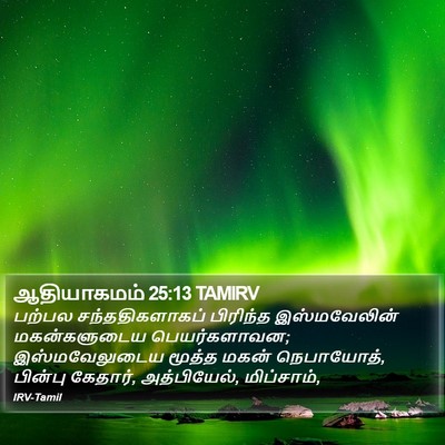 ஆதியாகமம் 25:13 TAMIRV Bible Verse Image