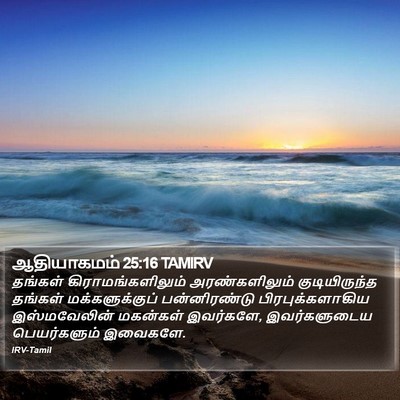 ஆதியாகமம் 25:16 TAMIRV Bible Verse Image