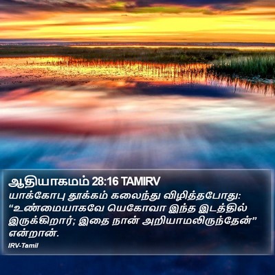 ஆதியாகமம் 28:16 TAMIRV Bible Verse Image