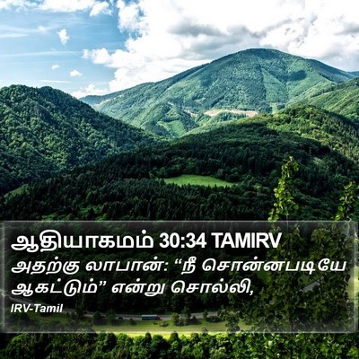 ஆதியாகமம் 30:34 TAMIRV Bible Verse Image