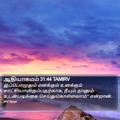 ஆதியாகமம் 31:44 TAMIRV Bible Verse Image