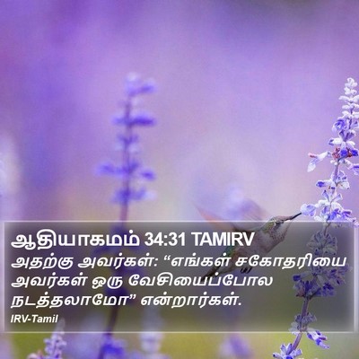 ஆதியாகமம் 34:31 TAMIRV Bible Verse Image