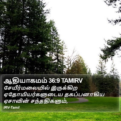 ஆதியாகமம் 36:9 TAMIRV Bible Verse Image