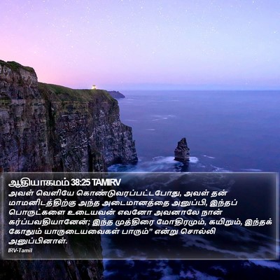 ஆதியாகமம் 38:25 TAMIRV Bible Verse Image
