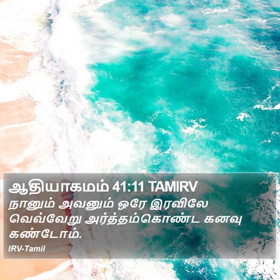 ஆதியாகமம் 41:11 TAMIRV Bible Verse Image
