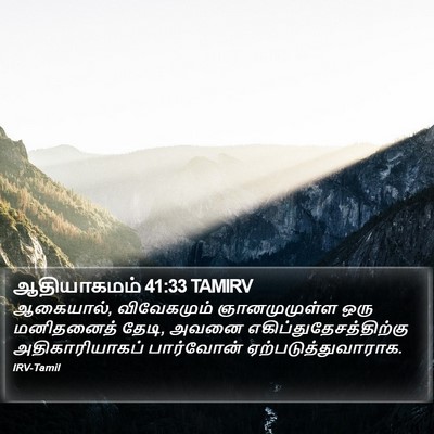 ஆதியாகமம் 41:33 TAMIRV Bible Verse Image