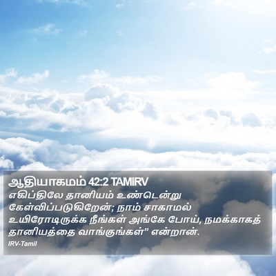 ஆதியாகமம் 42:2 TAMIRV Bible Verse Image