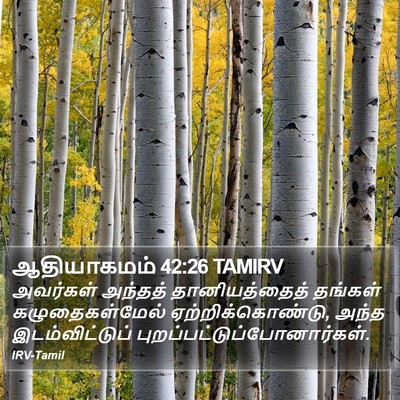 ஆதியாகமம் 42:26 TAMIRV Bible Verse Image