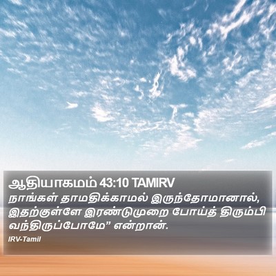 ஆதியாகமம் 43:10 TAMIRV Bible Verse Image