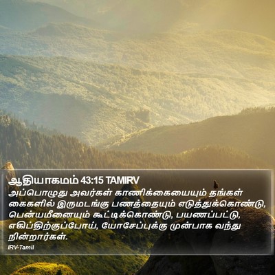 ஆதியாகமம் 43:15 TAMIRV Bible Verse Image