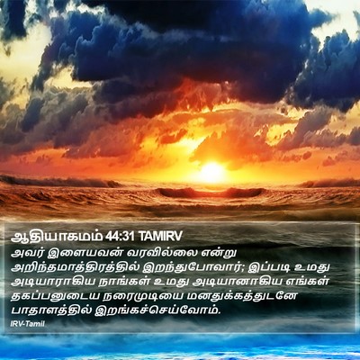 ஆதியாகமம் 44:31 TAMIRV Bible Verse Image