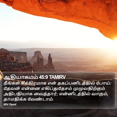 ஆதியாகமம் 45:9 TAMIRV Bible Verse Image