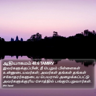 ஆதியாகமம் 48:6 TAMIRV Bible Verse Image