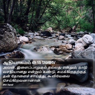 ஆதியாகமம் 49:15 TAMIRV Bible Verse Image