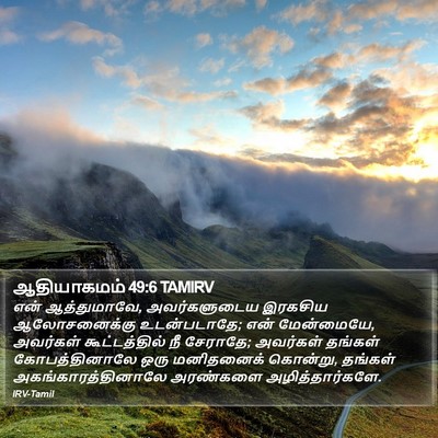 ஆதியாகமம் 49:6 TAMIRV Bible Verse Image