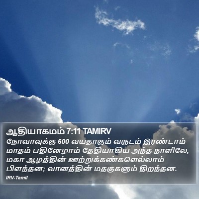 ஆதியாகமம் 7:11 TAMIRV Bible Verse Image