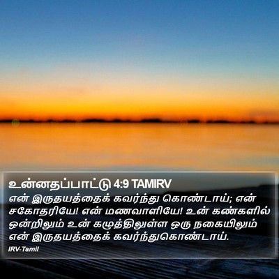 உன்னதப்பாட்டு 4:9 TAMIRV Bible Verse Image
