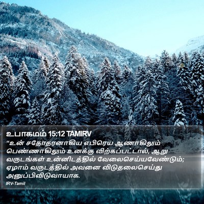 உபாகமம் 15:12 TAMIRV Bible Verse Image