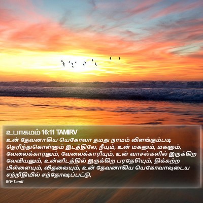 உபாகமம் 16:11 TAMIRV Bible Verse Image