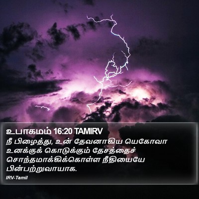 உபாகமம் 16:20 TAMIRV Bible Verse Image