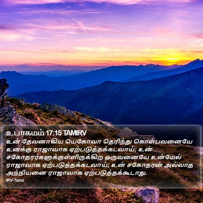 உபாகமம் 17:15 TAMIRV Bible Verse Image